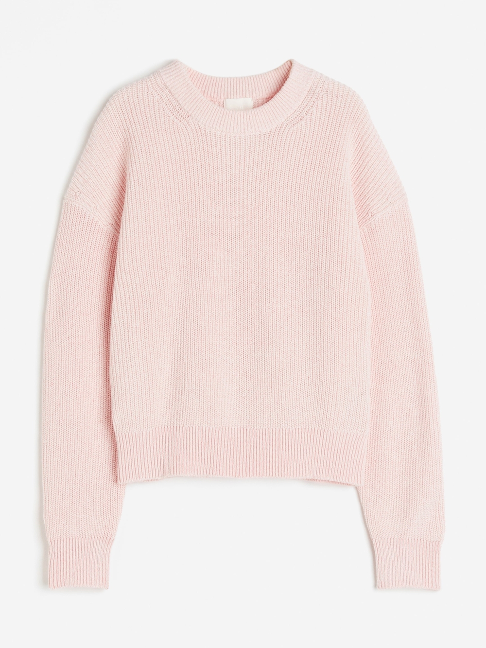H&M Soft Knit Crewneck Sweater - Light Pink